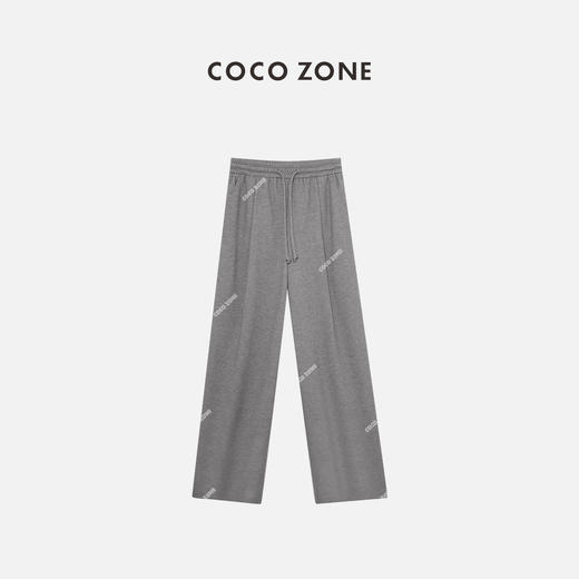 COCO ZONE 松紧腰百搭时尚休闲裤通勤风高腰直筒裤 24C10248 商品图0