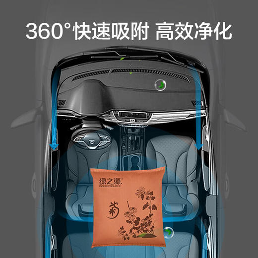 绿之源活性炭包吸去除甲醛清除剂 室内装修新车除异味空气清新剂净化器 【梅兰竹菊纳米矿晶】500g*4 商品图1