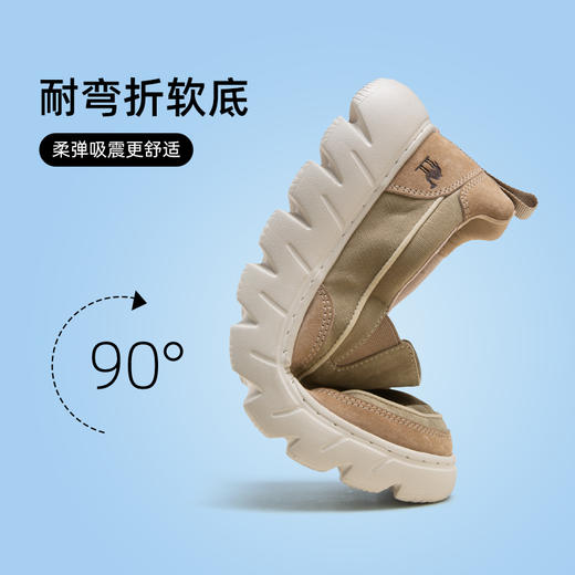 骆驼男鞋2025春季新款舒适套脚懒人乐福爸爸鞋一脚蹬布鞋男休闲鞋  G14S076112  商品图2