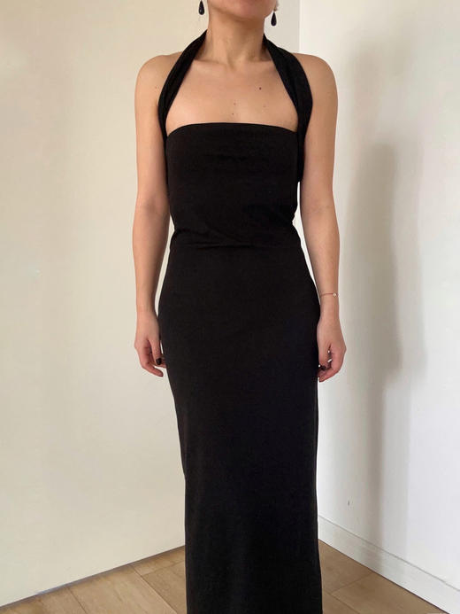 My Dearest｜1139DRBK POTION MIDI DRESS [ 黑色针织抹胸连衣裙] 商品图4