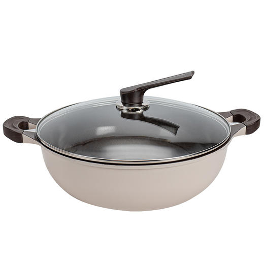 ARISU不粘锅炒锅韩国原装进口陶瓷涂层电磁炉燃气灶家用30CM/四季双耳36CM 商品图1