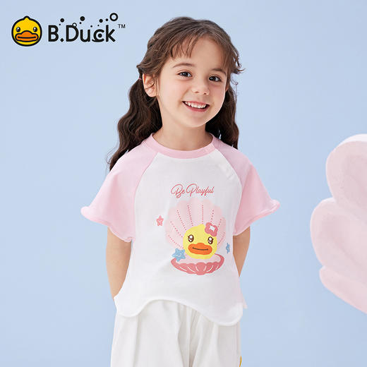 B.Duck小黄鸭童装夏季短袖T恤90-130 FF2501010 商品图3