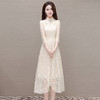 QYM-9605改良旗袍裙中国风中袖气质蕾丝裙夏季网纱裙 商品缩略图1