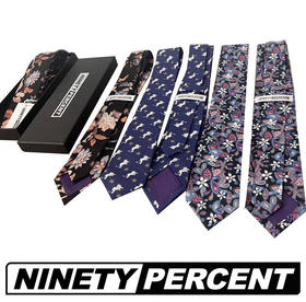 NINETYPERCENT 雅痞潮牌印花领带原创羊毛衬 花色请备注