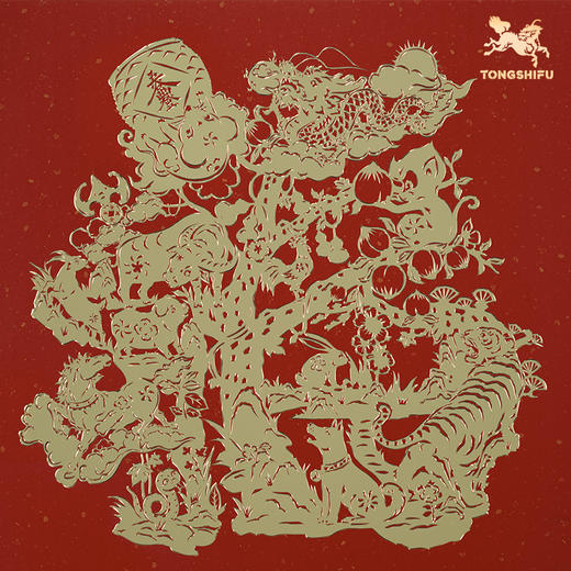 铜师傅 手工錾刻 铜雕画《福之十二生肖》客厅装饰玄关画 背景画 商品图3