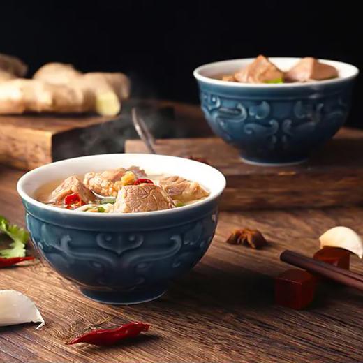 乾唐轩活瓷饭碗活瓷饭碗2入彩绘创意陶瓷饭碗中式汤碗菜碗家用套装新婚送结婚礼物搬家礼物 商品图2