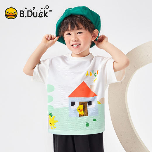 B.Duck小黄鸭童装夏季短袖T恤90-130 BF2501080 商品图4