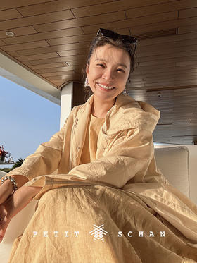 云淡风轻 汉麻棉落肩宽松派克风衣外套