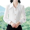TZF-衬衫女长袖2024年春装新款设计感小众时尚纯色衬衣肌理感高档小衫 商品缩略图0
