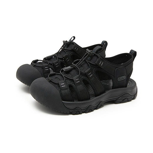 西遇厚底凉鞋男新款夏季户外沙滩黑色增高溯溪鞋镂空运动鞋22145532 商品图4