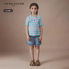 TeenieWeenie Kids小熊童装夏季女童小清新舒适条纹短袖T恤TKRA242457B 商品缩略图0