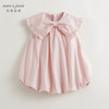 马克珍妮女童蝴蝶结翻领花苞连衣裙儿童裙子2024年夏装新款240662 商品缩略图1