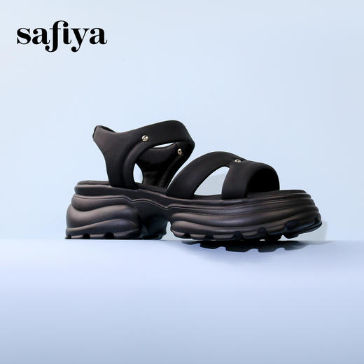 Safiya/索菲娅2024夏潮流松糕厚底小个子轻便休闲百搭运动凉鞋 SF42115401 商品图4