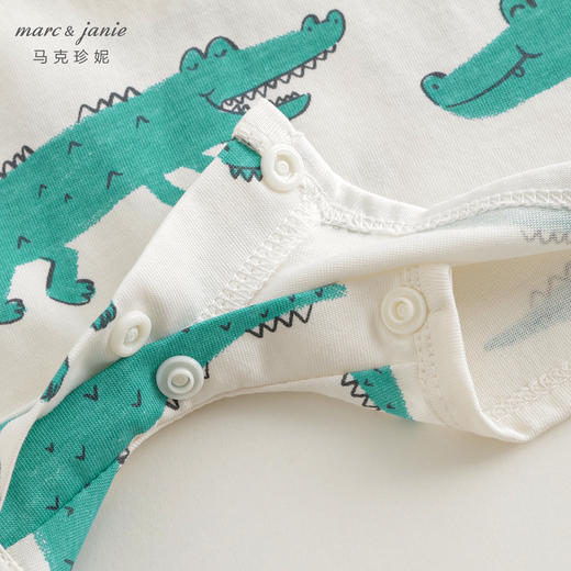 [凉感透气]马克珍妮男宝宝趣味鳄鱼连体衣婴儿爬服夏装新款240521 商品图4