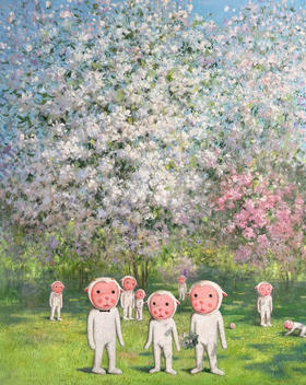 杨媛媛《春》版画