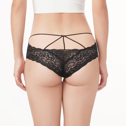 都市丽人时尚系列蕾丝网布内裤女蕾丝女士内裤低腰三角内裤LK43E3 商品图3