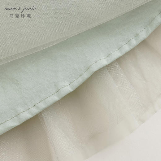 马克珍妮女童新中式汉服绣花网纱连衣裙儿童裙子夏装新款240877 商品图5