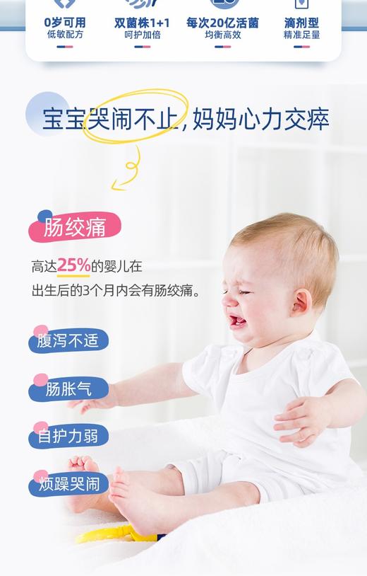康萃乐 Bb-12 LGG婴幼儿益生菌滴剂（0岁以上） 商品图2