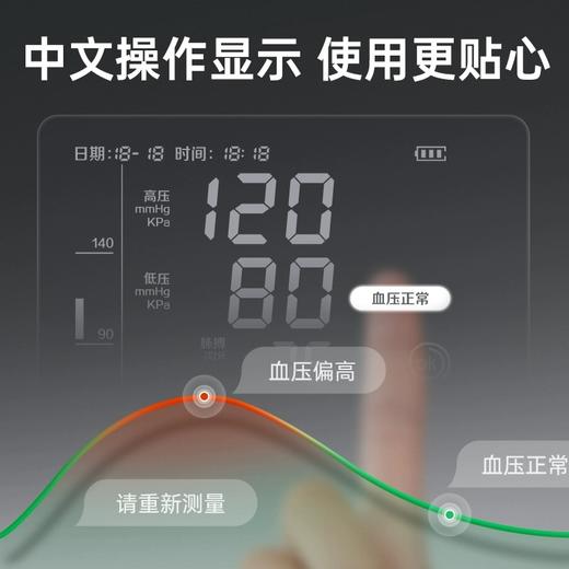 三诺B22D电子血压计高血压测量仪高精准自动家用测血压仪器医院专用 商品图3