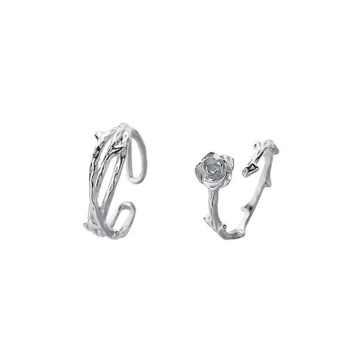 【荆棘玫瑰】S925银情侣戒指【YXS-K1066】 商品图4