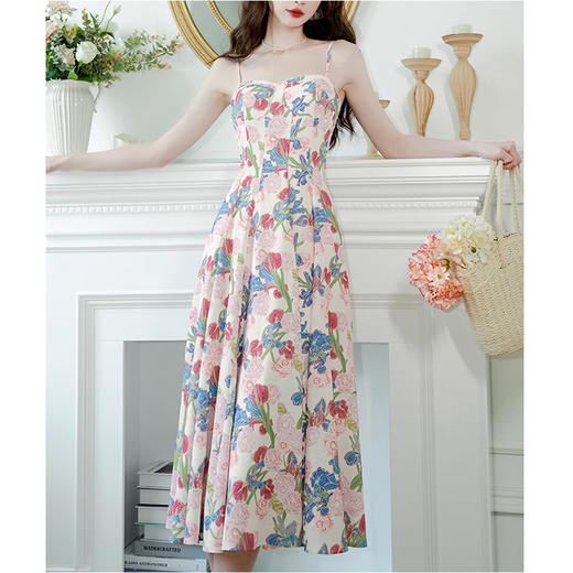 裁缝学苑AS223法式碎花吊带连衣裙纸样女装大摆沙滩长裙子样板 商品图5