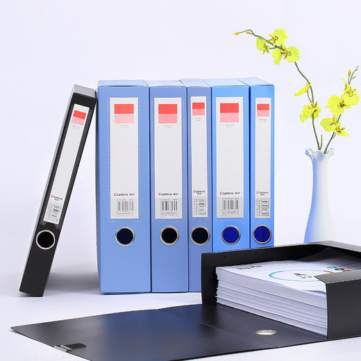 齐心 A1248 超省钱PP档案盒 A4 35MM 蓝 商品图6