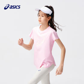 ASICS/亚瑟士童装2024年夏季新款女童短袖轻薄柔软运动短袖