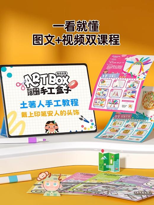 艾蒙岛儿童手工diy制作创意美术幼儿园绘画艺术 商品图3