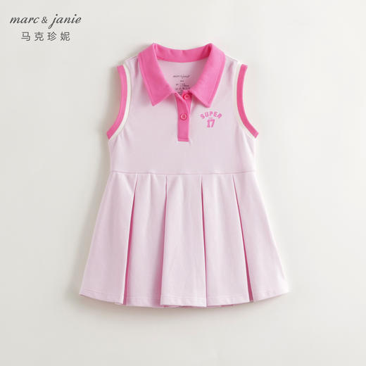 【凉感快干】马克珍妮女童印花无袖透气运动polo裙夏装新款240603 商品图1