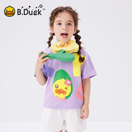 B.Duck小黄鸭童装夏季短袖T恤90-130 FF2501018 商品图3