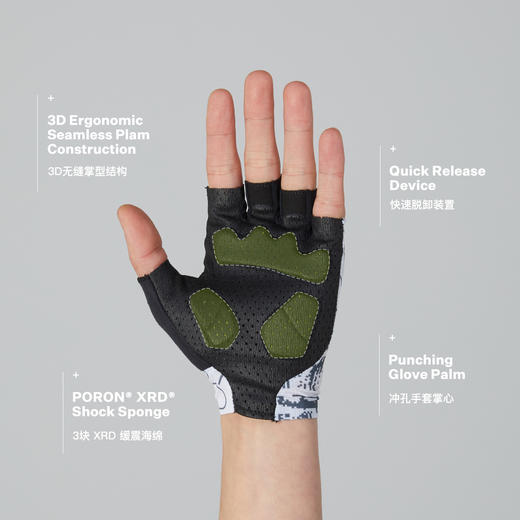 GRC桀骜无尽城市系列春夏缓震半指手套 商品图1
