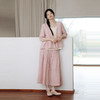 * 绽放225朵/藕荷粉仙女感半身裙天丝亚麻半腰松紧捏褶 商品缩略图2