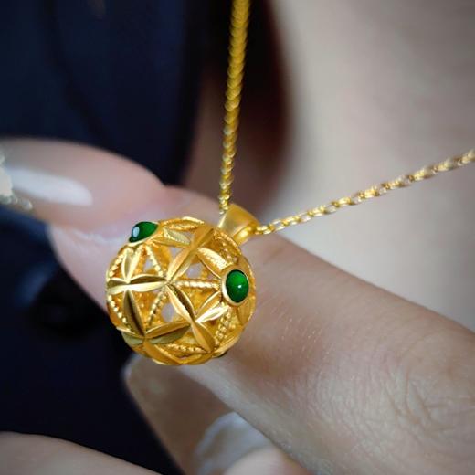 18K镶嵌翡翠项坠【诸事圆满】 商品图8