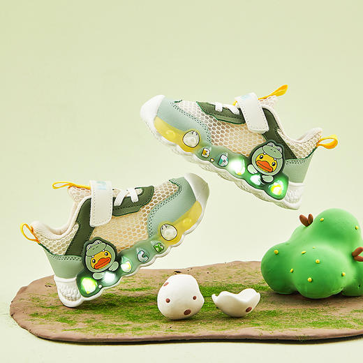 B.Duck小黄鸭童鞋夏季运动鞋灯鞋23-30 B1583957 商品图4