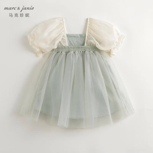 马克珍妮女童新中式汉服绣花网纱连衣裙儿童裙子夏装新款240877 商品图2