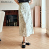 OLrain欧芮儿新中式印花半身裙女夏季2024年新款国风盘扣A字半裙 商品缩略图0