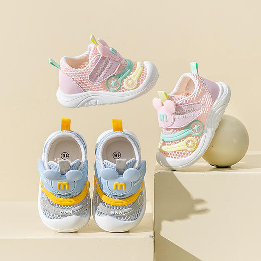 布拉米勒女宝宝学步鞋春夏款网面小童透气婴儿鞋子夏季宝宝鞋子 商品图5