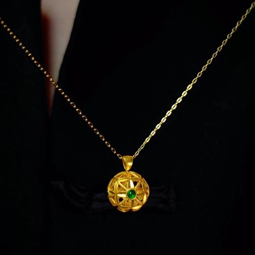 18K镶嵌翡翠项坠【诸事圆满】 商品图6