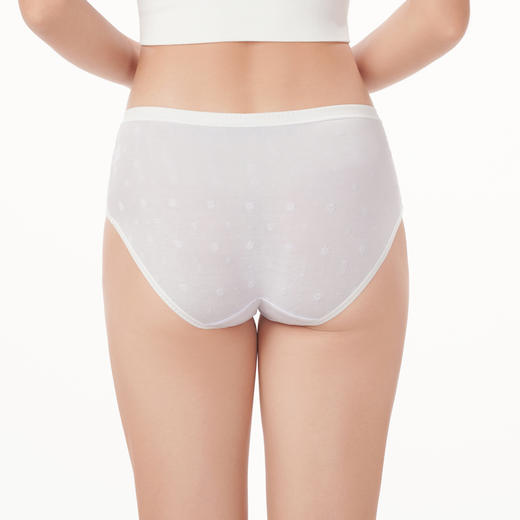 都市丽人基础系列舒肤棉内裤女提花纯棉女士内裤低腰平角内裤LK45A6 商品图3