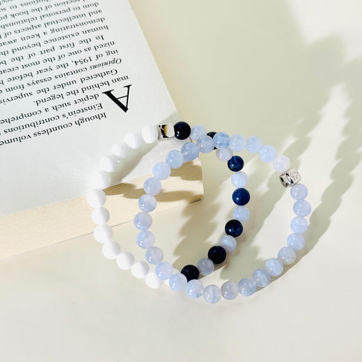 北京仓｜Alexander Lynggaard-Dubai-迪拜 白山玉 玛瑙 钠长石 手链（6mm）［丹麦设计师］ 商品图5