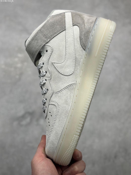 夏日特惠💰460 公司级 Nike Air Force 1 Mid 灰蓝橙麂皮 空军一号中帮休闲板鞋 商品图6