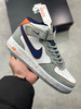 夏日特惠💰460 公司级 Nike Air Force 1 Mid 灰蓝橙麂皮 空军一号中帮休闲板鞋 商品缩略图0