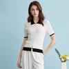 EITIE爱特爱夏季新款时尚气质通勤撞色翻领针织上衣B2401304 商品缩略图8