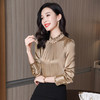 真丝长袖衬衫温柔淑女花边领桑蚕丝ASE9005-1 商品缩略图0