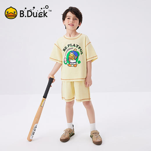 B.Duck小黄鸭童装夏季休闲运动套装105-150 BF2581053 商品图3