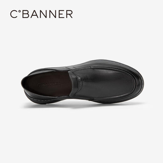 千百度男鞋大头皮鞋春夏男士商务休闲真皮一脚蹬正装皮鞋A24135335 商品图2