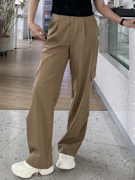 侧双褶净色工装长裤 9522100012 商品图2