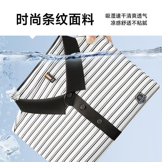 【冰丝高弹】【新款DWN】大依优型大码条纹短袖Polo衫翻领加肥加大男装大号大码上衣男士休闲半袖夏季 商品图3