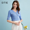 EITIE爱特爱夏季新款时尚气质通勤撞色针织T恤上衣B2401310 商品缩略图0