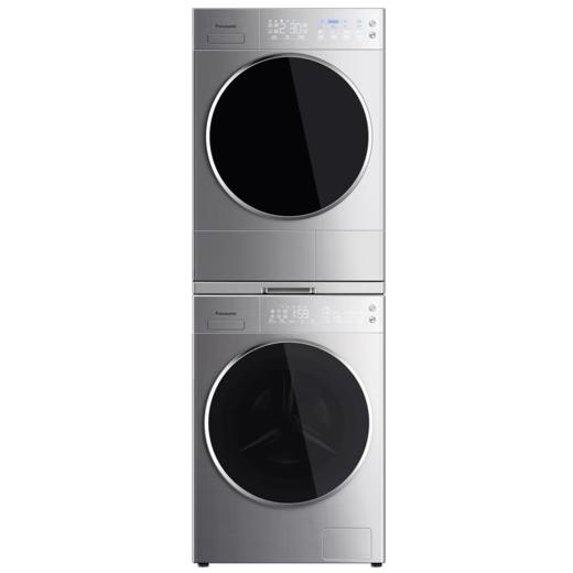 松下FDC-90AFG+XQG100-L185洗烘套装自动投放光动银10kg洗热泵纳诺怡9kg烘 商品图0